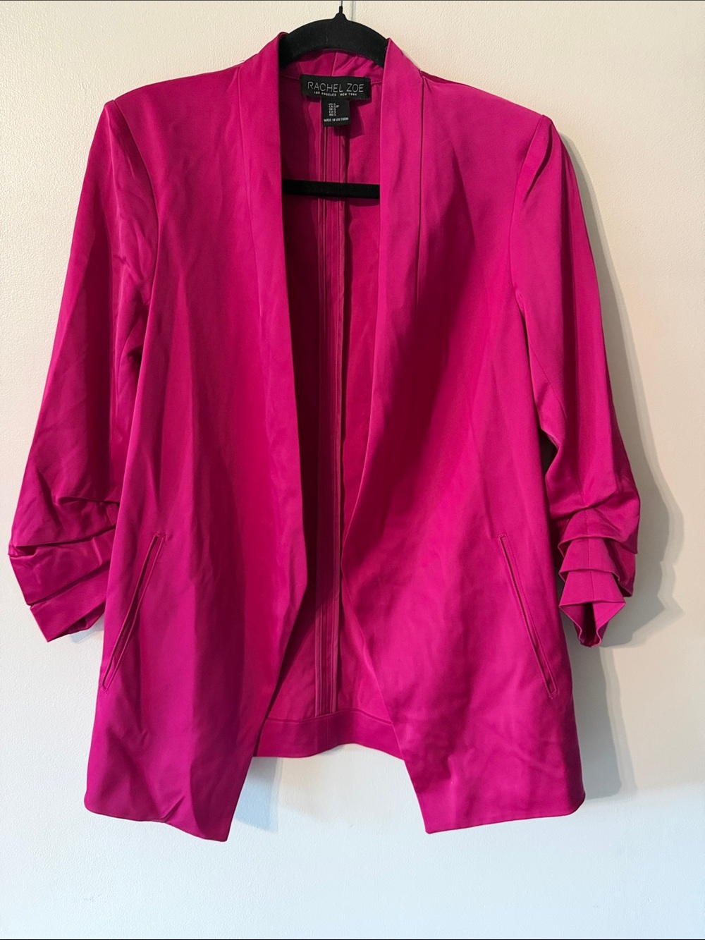 Rachel Zoe Hot Pink Open-Front Blazer